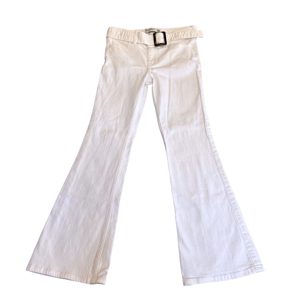 abercrombie kids White Flare Jeans with Belt